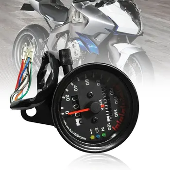 LCD דיגיטלי מד מרחק אופנוע מד המהירות עפר בור אופניים מד מוטו, לוח מחוונים מד אופנוע אביזרים - התמונה 2  