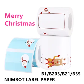 NIIMBOT חג המולד תרמי תווית נייר לשימוש B21 B3S B1 B203 תווית אוטומטי מדפסת נייר דבק לקישוט הבית תווית - התמונה 2  