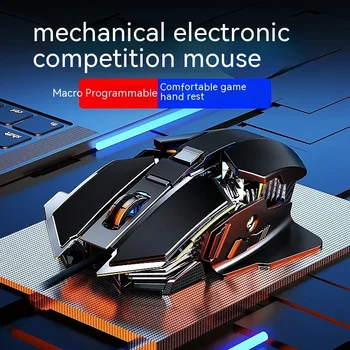 AULA/זאב עכביש H506 מתכת מכונות משחק ספורט אלקטרוני זוהר בעכבר מחשב נייד מחשב שולחני cflol - התמונה 2  
