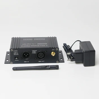 DMX 512 בקר אלחוטי מקלט משדר תצוגת LCD כוח מתכוונן עבור דיסקו DJ למסיבה הבמה בר אור - התמונה 2  