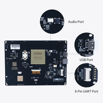3.5 כדי 10.4 אינץ ' Smart HMI סדרתי TFT-LCD מודול עם GUI עיצוב תוכנה + UART נמל + התנגדות מגע עבור Raspberry Pi - התמונה 2  