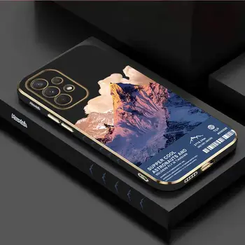 פסגת הר נוף יוקרה ציפוי הטלפון Case For Samsung Galaxy A73 A71 A42 A52 A32 A53 A03S A04 A03 A54 A51 כיסוי - התמונה 2  