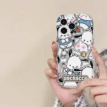 Pochacco Sanrio גור קריקטורה שקוף מקרה טלפון עבור iPhone 15 14 13 12 11 Pro מקס Xr 7 8 14 פלוס תיק חמוד Shockproof כיסוי - התמונה 2  