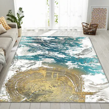 זהב פרפר השטיח בסלון נורדי דפוס השיש השינה השטיח הילדים לשחק שטיח סלון מטבח השטיח עיצוב הבית החדר שטיח הרצפה - התמונה 2  