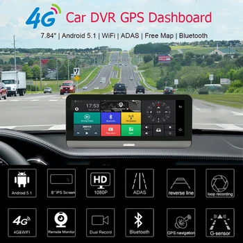 Anfilite 8 אינץ 4G המכונית ניווט GPS אנדרואיד 5.1 Bluetooth AV-IN WIFI 16GB 1080P לרכב מקליט וידאו חינם דרום קוריאה מפות - התמונה 2  
