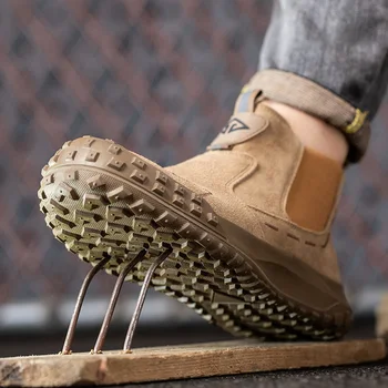 נעלי בטיחות אנטי-לחלוט רתך מגן הנעל ניתנת להריסה בוהן פלדה אנטי-לרסק נעלי עבודה אנטי להחליק ללבוש עמיד מגפי גברים - התמונה 2  