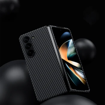 YTF-פחמן סיבים טלפון case For Samsung Galaxy Z קיפול 5 Aramid fiber אנטי ליפול nuts כיסוי גלקסי - התמונה 2  