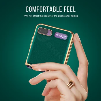 GKK המקורי Case For Samsung Galaxy Z להפוך לקפל 2 תיק עור ציפוי Shockproof קצה קשה עבור Samsung Z Flip מקפלים 2 5G כיסוי - התמונה 2  