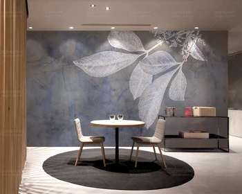 beibehang תמונה מותאמת אישית טפט קיר מודרנית אופנה הים קווי עלים נורדי מרקם הטלוויזיה רקע קיר המסמכים דה parede - התמונה 2  