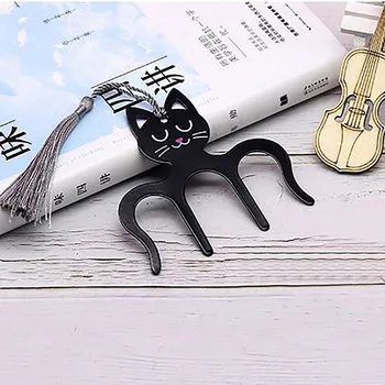 חתול צורה מוסיקה הספר קליפ קל לשימוש מתכת מקסים גיליון מוסיקה מחזיקי עם ציציות חסון עמוד סימון קטעי מוסיקה הספר - התמונה 2  