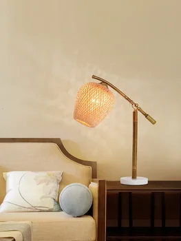 סיני חדש בעבודת יד במבוק צינור יצירתית אישית מנורות במבוק אמנות אירוח אצל משפחה חדר שינה במלון ליד המיטה מנורה זן - התמונה 2  