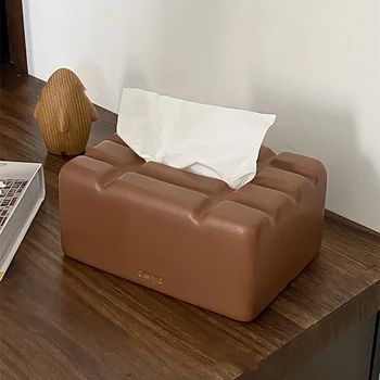 עיצוב הבית יצירתי שוקולד רקמות תיבת סגנון מודרני בסלון שולחן, קישוט קרמיקה מחזיק מפיות Toliet תכשיטים - התמונה 2  