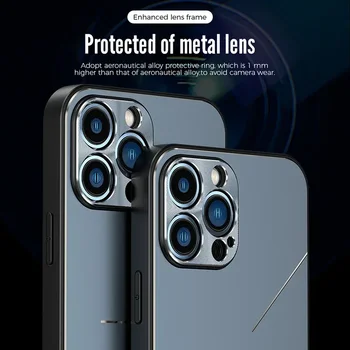 יוקרה חדש סגסוגת אלומיניום מקרה טלפון עבור IPhone 14 13 12 11 Pro מקס 12 מיני צבע מוצק מקרה טלפון Shockproof כיסוי הגנת - התמונה 2  