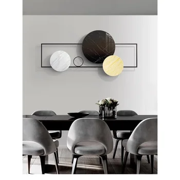 בסלון ספה רקע קישוט קיר, חדר אוכל, חדר שינה קישוט הקיר, פשוט המודרנית מתכת קישוט קיר, אור lux - התמונה 2  