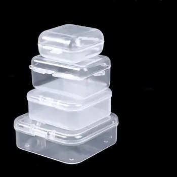 1~40PCS קטנים, קופסאות פלסטיק שקופות תכשיטים אחסון מכולות אריזה קופסה עגילים טבעות חרוזים הכרית הגנה תיבת - התמונה 2  