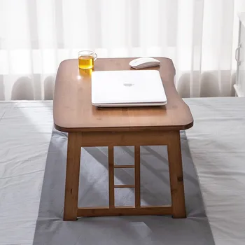 המשרד במבוק מתקפל למחשב נייד שולחן למיטה עם שולחן קטן מעונות עצלן פשוט קל ללמוד - התמונה 2  