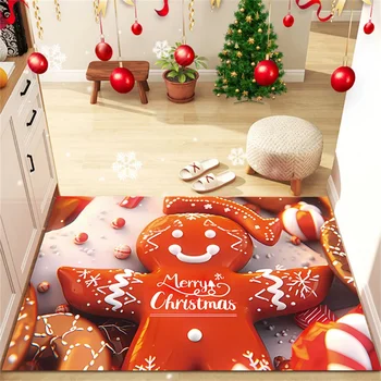 אדום שלג בלון שטיחים מתנת חג המולד סנטה קלאוס קריקטורה אייל הסלון, חדר השינה, שטיח בתחתית מונעת החלקה דקורטיביים - התמונה 2  