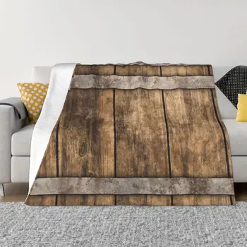 כפרי חבית עץ Barnhouse 1 שמיכה כיסוי מיטה על המיטה בסלון כיסויי מיטה עם תמונה שמיכת תינוק - התמונה 2  