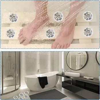 חבילה של 10 אמבטיה אפליקציה מדבקות לתנוחות דביק אמבטיה אחיזה הביתה במעונות חדר אמבטיה חדר שירותים מקלחת בטיחות הקלטת מחצלת - התמונה 2  
