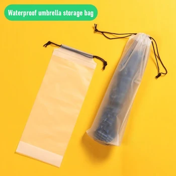 3Pcs נייד שקית פלסטיק שקופה מטריה שקית אחסון עמיד למים ארגונית לאחסון בבית מטריה ארגונית אריזה - התמונה 2  