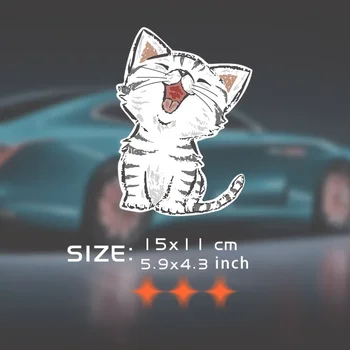 המכונית acesssories מדבקה חתול חמוד המדבקה: להוסיף כמה חתולים כשרון שלך עם אלה חתלתול שריטות כיסוי טפט אקראי s St - התמונה 2  