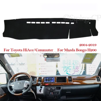 לוח המחוונים מגן כיסוי כרית עבור טויוטה HiAce נוסעים על מאזדה בונגו 2004~2019 H200 אביזרי רכב לוח המחוונים שמשיה קרפיון. - התמונה 2  
