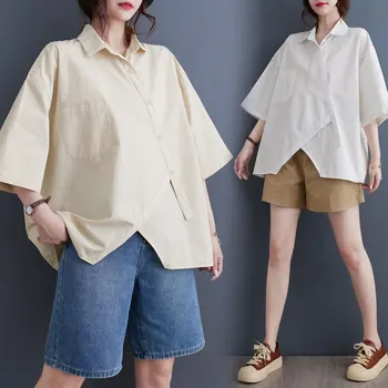 2023 הגעה חדשה בסגנון יפני מורי של הילדה שיק סדיר חופשי בקיץ חולצה חולצות אופנה נשים מזדמנים חולצה חולצות - התמונה 2  