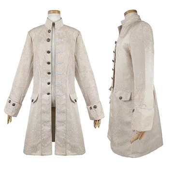 גברים ויקטוריה, אדוארד Steampunk מעיל שמלת להאריך ימים יותר בציר הנסיך מעיל מימי הביניים, רנסנס ' קט תחפושות קוספליי - התמונה 2  