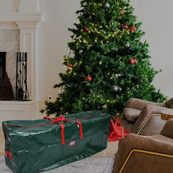 קיבולת גדולה עץ חג המולד שקית אחסון שימושיים לאחסון נרתיק עם ידיות - התמונה 2  