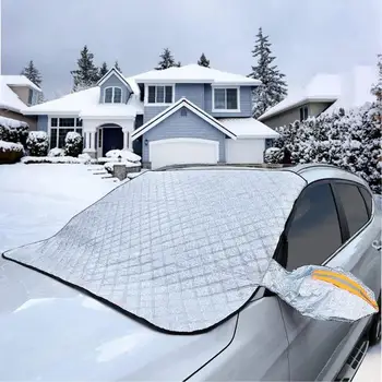 שמשת הרכב כיסוי שלג רכב מתקפל מגנטי אנטי UV להגן על מסך אוניברסלי רכב השמשה Snowproof כיסוי - התמונה 2  