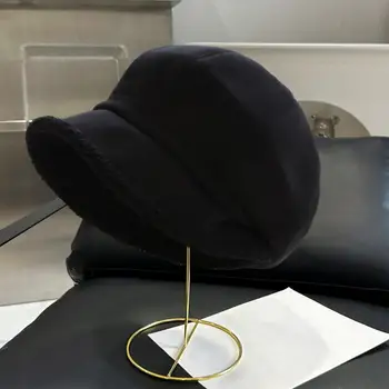 חיצונית כתב הא מעובה קטיפה מרופדת חורף כומתה מתכוונן סגנון רטרו כתב כובע לנשים להישאר חם מסוגנן בחוץ - התמונה 2  