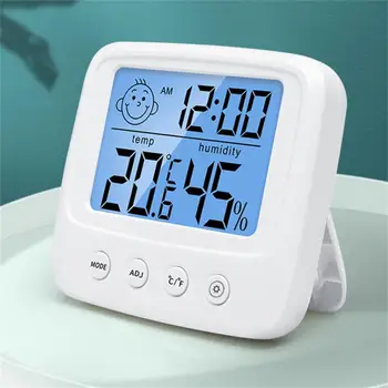 1~10PCS טמפרטורה דיגיטלי מד לחות תאורה אחורית הביתה מקורה אלקטרוני לחות מדחום תחנת מזג אוויר חדר תינוק - התמונה 2  