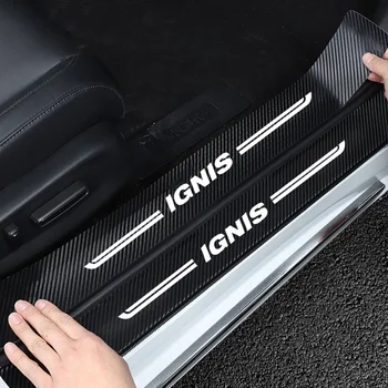 המכונית מול הדלת האחורית סף אדן מדבקות עבור IGNIS סוזוקי לוגו 2023 המטען הפגוש להגן על צלחת אנטי שריטה לקצץ אביזרים - התמונה 2  