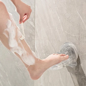מקלחת שאר רגל לגילוח הרגליים, לא תלוש כוס יניקה רגל השאר מקלחת גילוח הרגליים לסייע, הרגל לעמוד על מקלחת - התמונה 2  