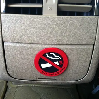 1pcs אזהרה אסור לעשן לוגו מדבקות לרכב על יונדאי IX35 סולריס מבטא I30 טוסון Elantra סנטה פה גץ I20 - התמונה 2  
