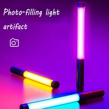 נייד Led מקל 360 RGB צילום אור צילום אור נטענת ויברטו לחיות חיצונית צילום כף יד היופי השינה - התמונה 2  