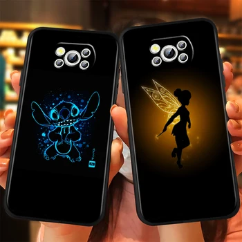 אנימה נסיכת מיקי Xiaomi Mi פוקו F5 F4 F3 F2 X5 X4 X3 M6 M5 M5S M3 M4 C40 Pro GT NFC 5G טלפון שחור תיק - התמונה 2  