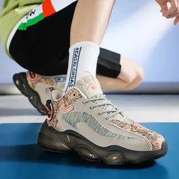 מגמה מגניב של גברים נעלי תחרה תבנית הסוואה Luxus נעלי גברים Tenis Masculino Mens טניס, החלקה, נעלי ריצה גברים - התמונה 2  