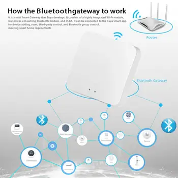 Tuya חכמה שער רכזת Multi-mode WiFi Bluetooth ZigBee בית חכם גשר יישום שלט רחוק אלחוטי תמיכה אלקסה הביתה - התמונה 2  