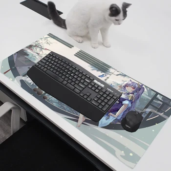 הילדה אנימה גדול משטח עכבר מחשב משחקים XXL משטח עכבר מקלדת מחשב נייד Mousepads Kawaii נערה המשרד הביתי שולחן מחצלות - התמונה 2  
