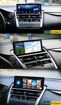 אנדרואיד 12 רדיו במכונית 2Din CarPlay מסך מגע סטריאו לקסוס NX300 NX200t NX300h NX 2015 2016 2017 מולטימדיה נגן וידאו - התמונה 2  