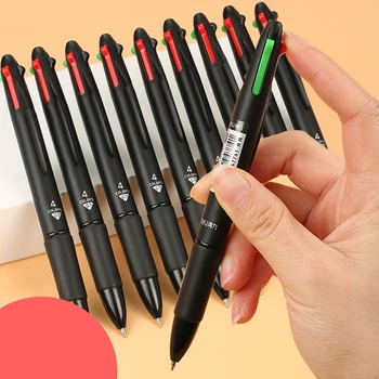 25Pcs 4 ב-1 עם עט עט כדורי צבעוני נשלף עטים כדוריים תכליתי העט סמן הכתיבה כתיבה - התמונה 2  