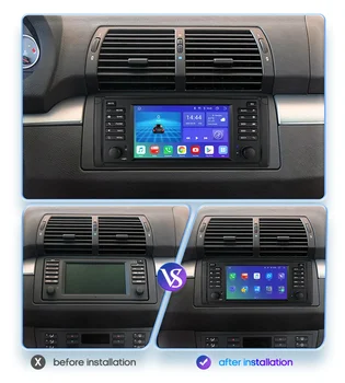 AI Carplay אנדרואיד לרכב אוטומטי רדיו מולטימדיה עבור ב. מ. וו סדרה 5 E39 X5 E53 M5 1996-2003 ניווט לא-DVD RDS סטריאו GPS 7862 - התמונה 2  