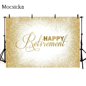 Mocsicka גיל יום הולדת שמח צילום רקע זהב נצנצים לקישוט אביזרים מותאמים אישית תמונות רקע באנר - התמונה 2  